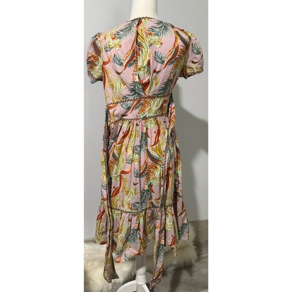 Anthropologie James Coviello paradise embroidered print dress 4 - Picture 10 of 11